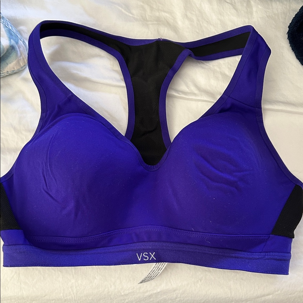 VSX Purple Racerback Molded-Cup Sports Bra  36B